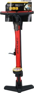 Dunlop POMPKA WARSZTATOWO  ROWEROWA DUNLOP 230 PSI (16Bar) Z MANOMETREM CZERWONY 5