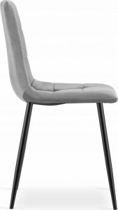 Leobert Krzesło KARA - jasny szary aksamit / nogi czarne x 2 7