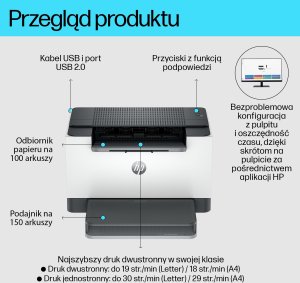 Drukarka laserowa HP LaserJet M209D (8J9L0F) 14
