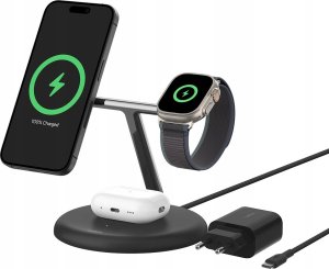 Belkin Belkin WIZ023VFBK ładowarka do urządzeń przenośnych Słuchawki, Smartfon, Smartwatch Czarny USB Bezprzewodowe ładowanie Wewnętrzna 1