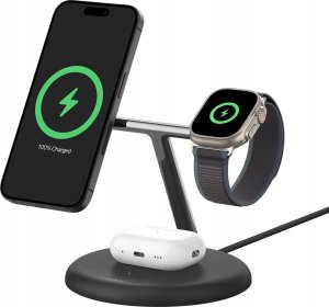 Ładowarka Belkin BOOST CHARGE PRO MagSafe ładowarka indukcyjna 3w1 iPhone Apple Watch i Airpods czarna (WIZ023VFBK) 3