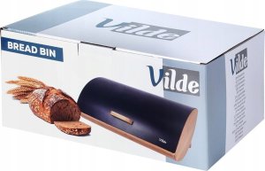 Chlebak Vilde Chlebak Pojemnik na Chleb Metalowy Drewniany Czarny VILDE 35,5x24,5x15,5 cm 11