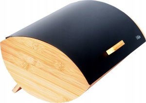 Chlebak Vilde Chlebak Pojemnik na Chleb Metalowy Drewniany Czarny VILDE 35,5x24,5x15,5 cm 4