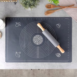 Vilde Zestaw Stolnica Wałek do Ciasta Silikonowa Nieprzywierająca VILDE 64x45 cm 2