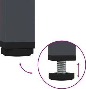 vidaXL vidaXL Szafka, antracytowa, 68x39x73,5 cm, stal walcowana na zimno 8