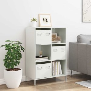 vidaXL vidaXL Szafka, biała, 68x39x103,5 cm, stal 3