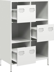 vidaXL vidaXL Szafka, biała, 68x39x103,5 cm, stal 4
