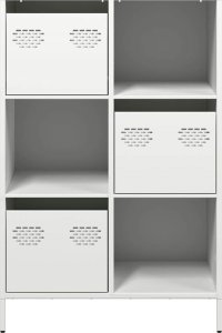 vidaXL vidaXL Szafka, biała, 68x39x103,5 cm, stal 5