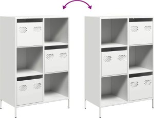 vidaXL vidaXL Szafka, biała, 68x39x103,5 cm, stal 9