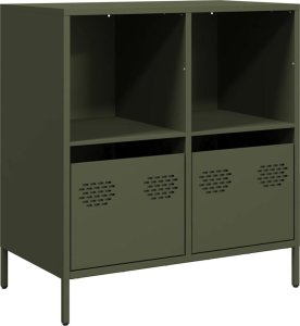 vidaXL vidaXL Szafka, oliwkowa, 68x39x73,5 cm, stal walcowana na zimno 2