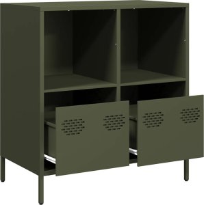 vidaXL vidaXL Szafka, oliwkowa, 68x39x73,5 cm, stal walcowana na zimno 5