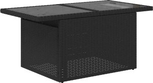 vidaXL 9-cz. zestaw wypoczynkowy do ogrodu, z poduszkami, czarny 5