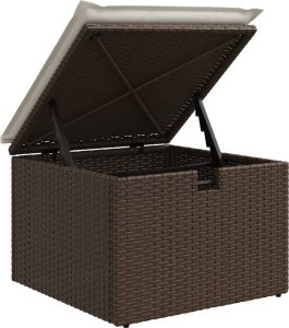 vidaXL 8-cz. zestaw wypoczynkowy do ogrodu, z poduszkami, brązowy 10