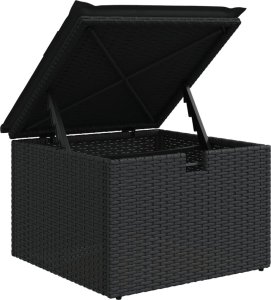 vidaXL vidaXL 8-cz. zestaw wypoczynkowy do ogrodu, z poduszkami, czarny 10