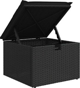 vidaXL 8-cz. zestaw wypoczynkowy do ogrodu, z poduszkami, czarny 9