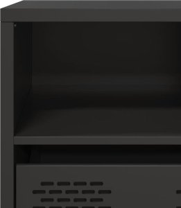 vidaXL vidaXL Szafka RTV, czarna, 101,5x39x43,5 cm, stal walcowana na zimno 9