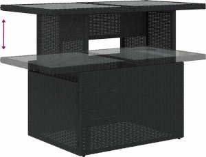 vidaXL 9-cz. zestaw wypoczynkowy do ogrodu, z poduszkami, czarny 10