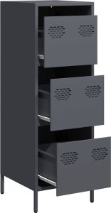 vidaXL vidaXL Szafka, antracytowa, 39x35x103,5 cm, stal 4