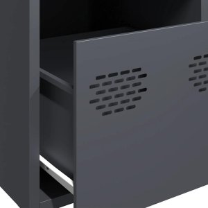 vidaXL vidaXL Szafka, antracytowa, 39x35x103,5 cm, stal 9