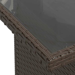 vidaXL 5-cz. zestaw mebli ogrodowych z poduszkami, brązowy, polirattan 10