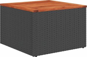 vidaXL vidaXL 8-cz. zestaw wypoczynkowy do ogrodu, z poduszkami, czarny 7