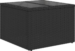 vidaXL vidaXL 8-cz. zestaw wypoczynkowy do ogrodu, z poduszkami, czarny 6