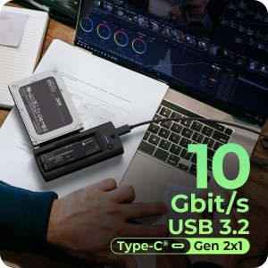 Stacja dokująca Icy Box Stacja dokujšca IB-180MS-C31 SSD Docking 1x 2,5'/3,5' & 1x M.2 PCIe NVMena USB 3.2 Gen 2 10 Gbit/s 2