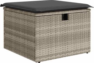 vidaXL vidaXL 5-cz. zestaw mebli do ogrodu, poduszki, jasnoszary rattan PE 5