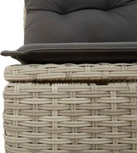 vidaXL vidaXL 5-cz. zestaw mebli do ogrodu, poduszki, jasnoszary rattan PE 9