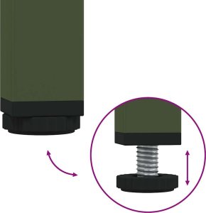 vidaXL vidaXL Szafka, oliwkowa, 35x39x73,5 cm, stal walcowana na zimno 8