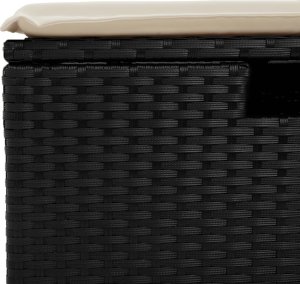 vidaXL vidaXL 8-cz. zestaw wypoczynkowy do ogrodu, z poduszkami, czarny 12