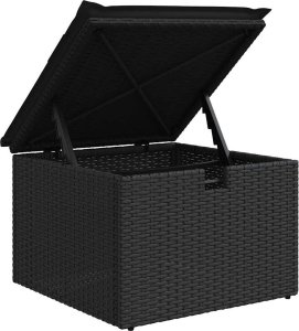 vidaXL vidaXL 5-cz. zestaw wypoczynkowy do ogrodu, poduszki, czarny rattan PE 8