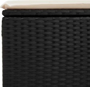 vidaXL 8-cz. zestaw wypoczynkowy do ogrodu, z poduszkami, czarny 12