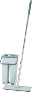 Mop Verk Mop płaski z wiadrem dwukomorowym wyciskaczem Mop płaski z wiadrem dwukomorowym wyciskaczem 2