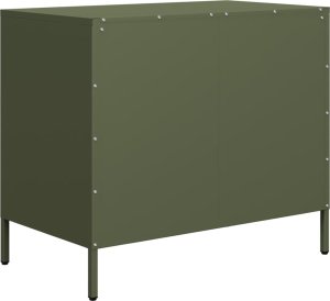 vidaXL Szafka, oliwkowa, 68x39x58,5 cm, stal walcowana na zimno 7