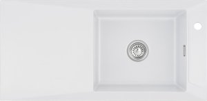 Zlewozmywak SYSTEMCERAM Systemceram Siro 100 Satin, zlewozmywak ceramiczny, korek manualny 1