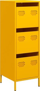 vidaXL Szafka, musztardowa, 39x35x103,5 cm, stal 2