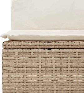 vidaXL 7-cz. zestaw wypoczynkowy do ogrodu, z poduszkami, beżowy 10