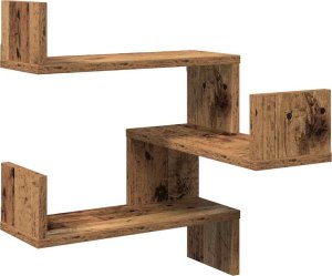 vidaXL Narożna półka ścienna, stare drewno, 40x40x49,5 cm 2