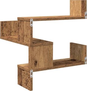 vidaXL Narożna półka ścienna, stare drewno, 40x40x49,5 cm 7