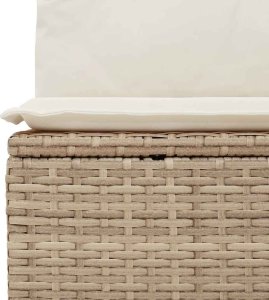 vidaXL 8-cz. zestaw mebli ogrodowych z poduszkami, beżowy, polirattan 11