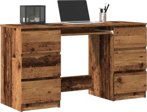 vidaXL Biurko, stare drewno, 140x50x77 cm, materiał drewnopochodny 1
