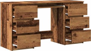 vidaXL Biurko, stare drewno, 140x50x77 cm 7