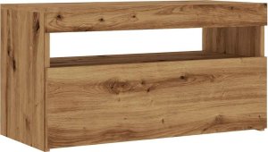 vidaXL Szafka pod TV z oświetleniem LED, dąb artisan, 75x35x40 cm 6