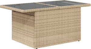 vidaXL 8-cz. zestaw mebli ogrodowych z poduszkami, beżowy, polirattan 6