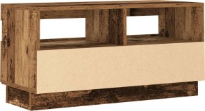 vidaXL Szafka pod TV z oświetleniem LED, stare drewno, 80x35x40 cm 8