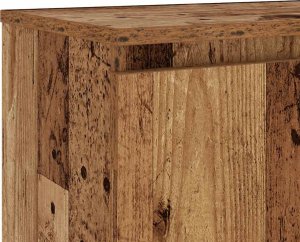 vidaXL Szafka pod TV z oświetleniem LED, stare drewno, 120x30x36 cm 11