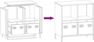 vidaXL Szafka, czarna, 68x39x73,5 cm, stal walcowana na zimno 11