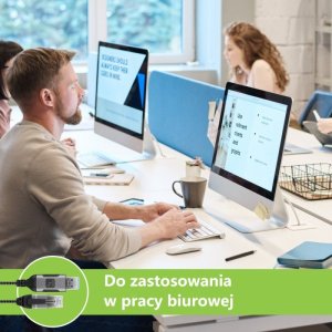 Techly Kabel sieciowy USB-A na Gigabit Ethernet RJ45 3m 6