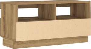 vidaXL Szafka pod TV z oświetleniem LED, dąb artisan, 80x35x40 cm 8